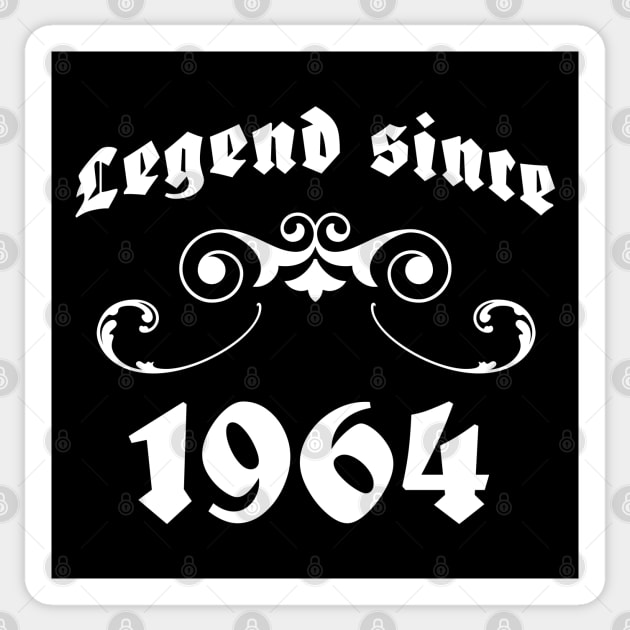 Legend since 1964 Birthday Sticker by JoeStylistics